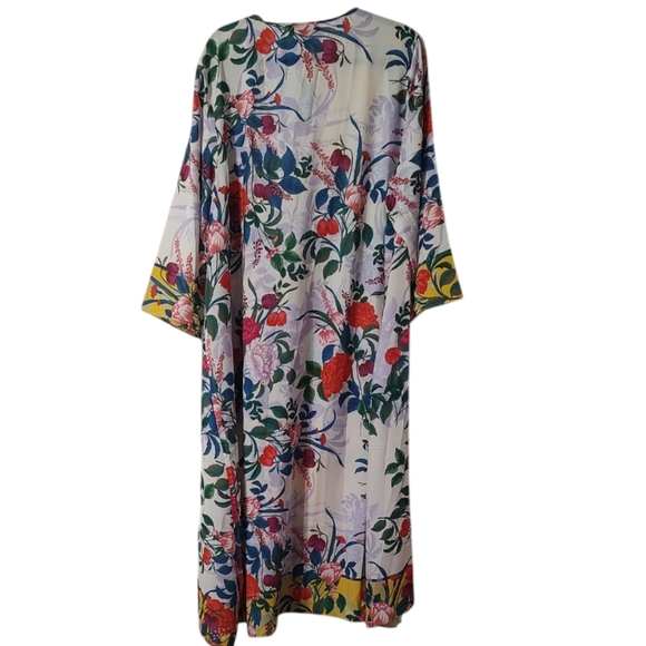 Arna York Floral Open Long Sleeve Kimono Size 26/28 - Picture 2 of 5